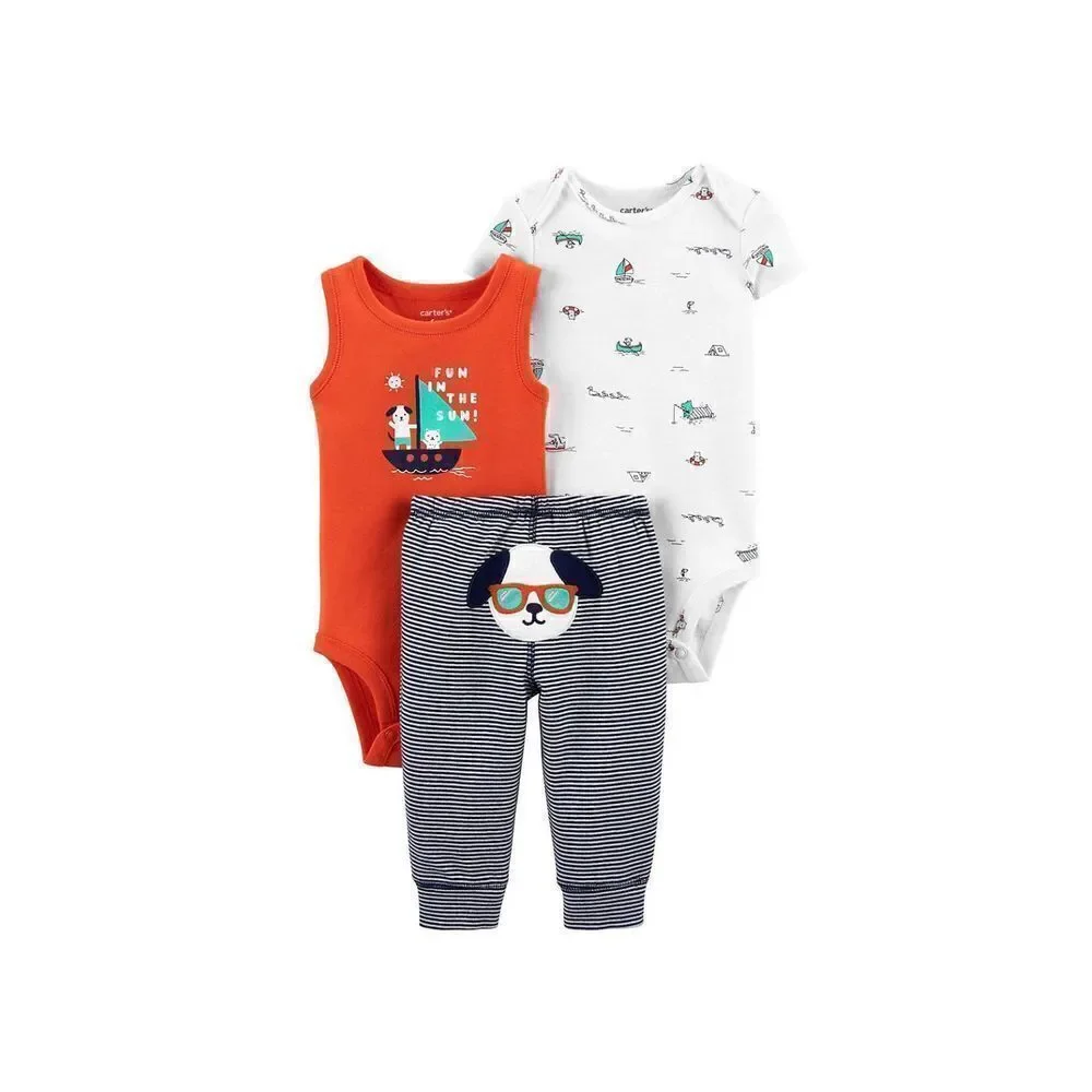 Carter's Baby Boy 3 Month 3-Piece Sailboat Bodysuit & Pants Set